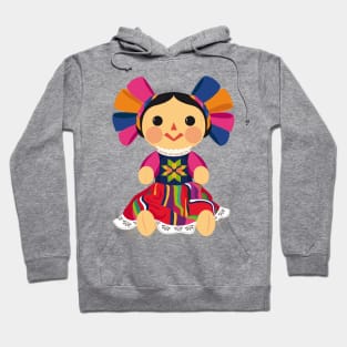 Mexican Doll, María. Mexican Otomi Doll. Traditional Mexican Rag Doll Hoodie